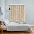 thumbnail image 3 of Beige Floral Kitchen Curtains Window Panels, Vintage Spring Botanical Flowers Insulated Window Treatment Curtain, Grommet Curtains for Bedroom/Living Room/Bathroom, 2 Piece 52"Wx84"L, 3 of 8