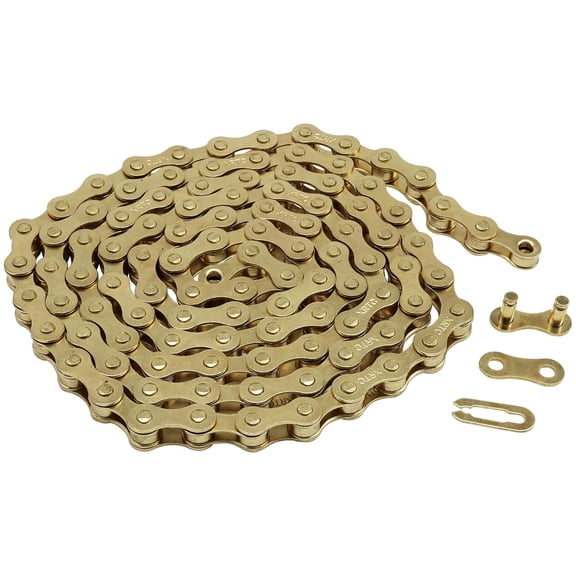 Single Speed Bike Chain, 1/2" x 1/8", 104 Links | Replacement Chain, For BMX, Road, and Mountain Bikes