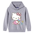 thumbnail image 3 of Hello Kitty-Sudadera con capucha de algodón para niñas, suéter con estampado bonito, jersey para bebé, Top, jersey para niños, ropa deportiva de ocio para niños, 3 of 5