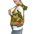 thumbnail image 2 of Fotbe Thanksgiving Truck Pattern Womens Long Sleeve Hoodie, Pullover Hooded Sweatshirt, Kangaroo Pocket Hoodie with Eye-catching Drawstrings-Small, 2 of 7