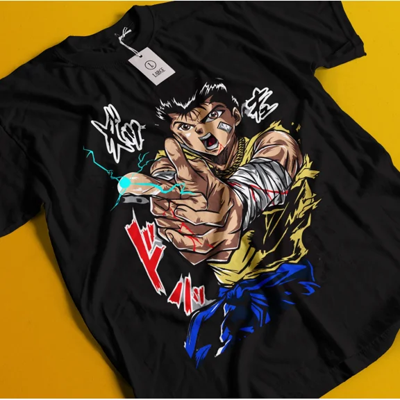 Yu Yu Hakusho T-shirt Yusuke Urameshi Tshirt Kuwabara Kurama Hiel Shirt Anime
