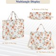 thumbnail image 6 of FORMRS Womens Corduroy Tote Bag Crossbody Shoulder Handbag with Pocket, Orange Floral Blooms, 6 of 7