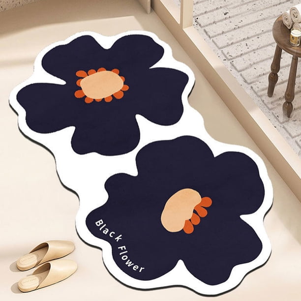 Alfombra de Piso Absorbente Ganfancp Forma de Flor Antideslizante