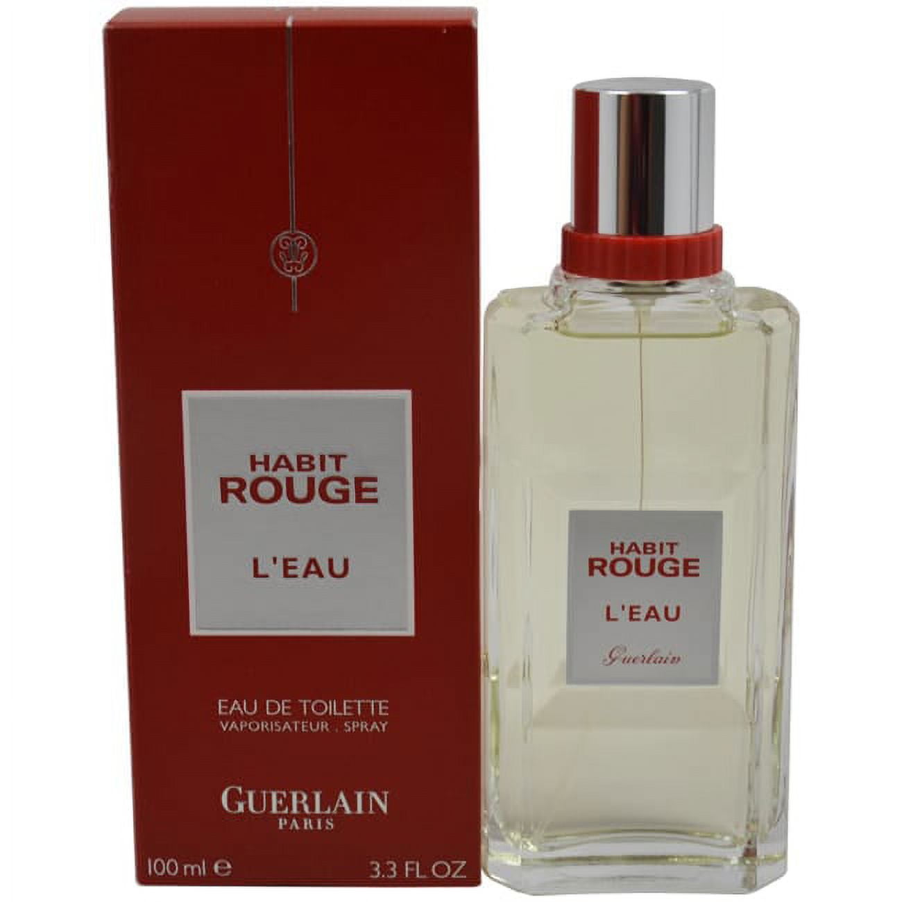 Guerlain Habit Rouge L eau Eau de Toilette Cologne for Men 3.3