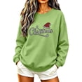 thumbnail image 4 of Sweatshirt for Women Christmas Rhinestone Graphic Sweatshirt Crew Neck Long Sleeve Casual Pullover Top, 4 of 5