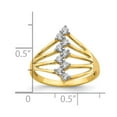 thumbnail image 2 of 10k Solid Gold Cubic Zirconia 9-stone Ring Size 7.00 Ring for Women, 2 of 2