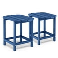 thumbnail image 1 of Gymax 2 PCS 18'' Patio Adirondack Side Table Weather Resistant HDPE Garden Navy, 1 of 10