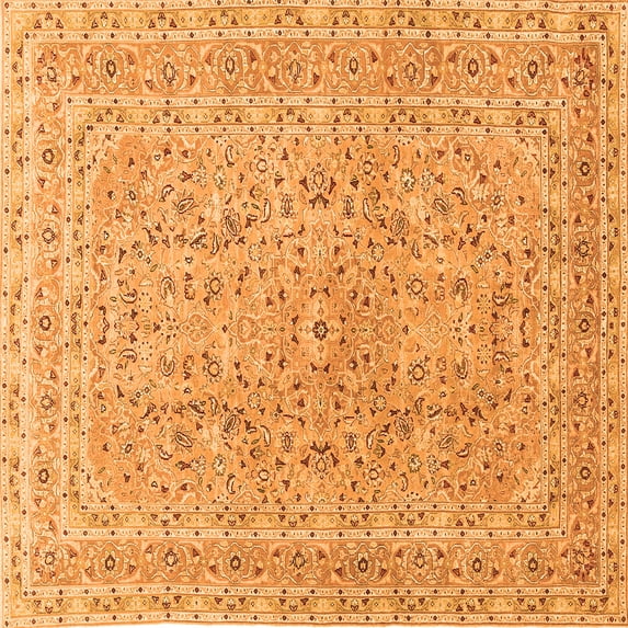 Ahgly Company Indoor Square Persian Orange Traditional Area Rugs, 8' Square