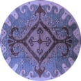 thumbnail image 1 of Ahgly Company Indoor Round Oriental Blue Industrial Area Rugs, 3' Round, 1 of 4
