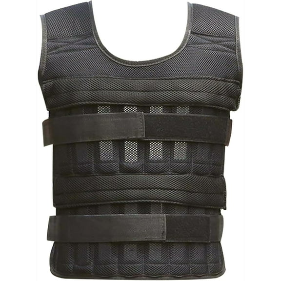 isasaka Adjustable Weighted Vest for Men & Women - Vest Only, Build Your Own Weight Up To 44Lb/20Kg with Removable Bags, for Home Gym, Cardio & Strength Training