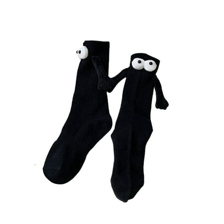 

Couple Matching Magnetic Holding Hands Socks Cute Unisex Mid Tube Funny Hand In Hand Socks Novelty 3D Doll Gifts Socks