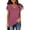 Wine, variant on ​Women's V-Neck Crossover Summer Tops​ - Puff Sleeve Short Sleeve & Lightweight Fabric for Everyday Casual Wear
