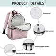 thumbnail image 4 of Light Blue Cow Coffee Pattern Backpack for School,Cute School Bag,Schoolbag with Adjustable Shoulder Straps & Padded Back,15.25"x11.5"x5.25", 4 of 5