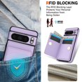 thumbnail image 6 of ELEHOLD Case for Google Pixel 8 Pro,Business PU Leather Stand Case with Card Holder & Ring Holder,Violet, 6 of 8
