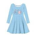 thumbnail image 4 of DISNIMO Blue Axolotl Dress for Girls 5-6 Long Sleeve Dresses Kids Heart Dress for Girls Long Sleeve School Dress for Kids Girls Dresses Casual Long Sleeve Twirl Dress for Girls Midi Dress Fall, 4 of 6