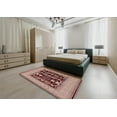 thumbnail image 5 of Ahgly Company Machine Washable Indoor Rectangle Industrial Modern Dark Salmon Pink Area Rugs, 5' x 7', 5 of 7