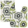 thumbnail image 7 of Yayeee Bath Rugs for Bathroom Floor Set of 2 Non Slip Fluffy Soft Absorbent Mat, Retro Flower, 7 of 7
