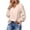 Beige, variant on ClodeEU Women V Neck Long Sleeve Top,Casual Loose Fit Solid Blouse Beige,Women's Plus L