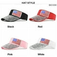thumbnail image 2 of Women Casual American Flag Point Drill Baseball Cap Fashion Sequin Baseball Cap Ajustable Peaked Cap Outdoor Sports Couple Hats Adjustable Curved Brim Hats Sun, 2 of 7