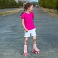 thumbnail image 4 of LPAMEOIU Adult Roller Skates with Light up Wheels,Quad Skates for Girls Teen,Pink(Women 6.5/Men 5.5), 4 of 12