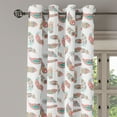 thumbnail image 2 of Ambesonne Indie Grommet Curtain, Bohemian Pastel Feather Motif, 50" x 72", Turquoise Pale Pink, 2 of 6