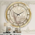 thumbnail image 3 of Designart 'White Onyx Natural White Marble' Glam wall clock, 3 of 3