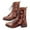 Coffee, variant on 2024 Ankle Boots Women Cowboy Boots Comfortable Pull On Zipper Chunky Heel Pointed Toe Embroidered Western Cowgirl Knee High Boots Girls Ladies Retro Tall Boot Green 8