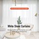 thumbnail image 4 of Window White Sheer Curtains 108 Inches Long 2 Panels Sheer White Curtains Clear Curtains Basic Rod Pocket Panel, 4 of 5