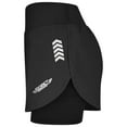 thumbnail image 3 of Exxact Sports 2 in 1 Shorts Women - Athletic Shorts with Spandex Underneath, Dry Fit Running Shorts with Pockets Women (Black, AXS), 3 of 7