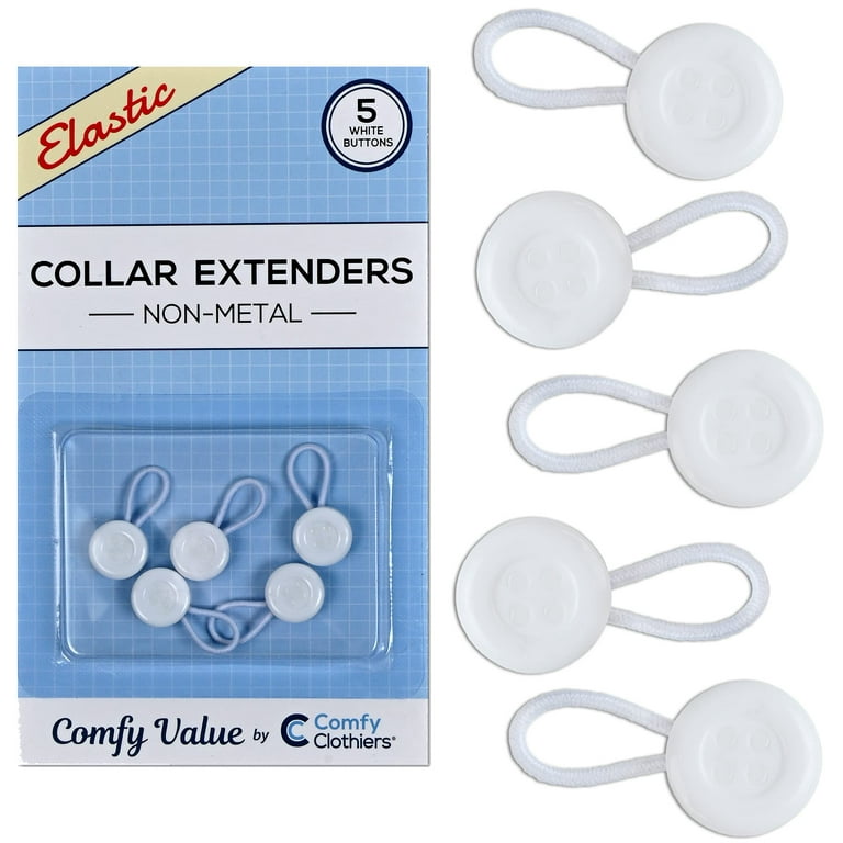 White Collar Extenders 5-Pack for Dress Shirt (Collar Expanders) – Comfy  Clothiers