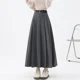 thumbnail image 2 of Falda plisada adelgazante de cintura alta con cinturón, elegante vestido largo de moda para mujer para primavera y verano, 2 of 4