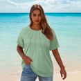 thumbnail image 2 of Womens Tops 2025 Fashion Plus Size Casual Solid Color Lock V-neck Sleeveless Top, 2 of 6