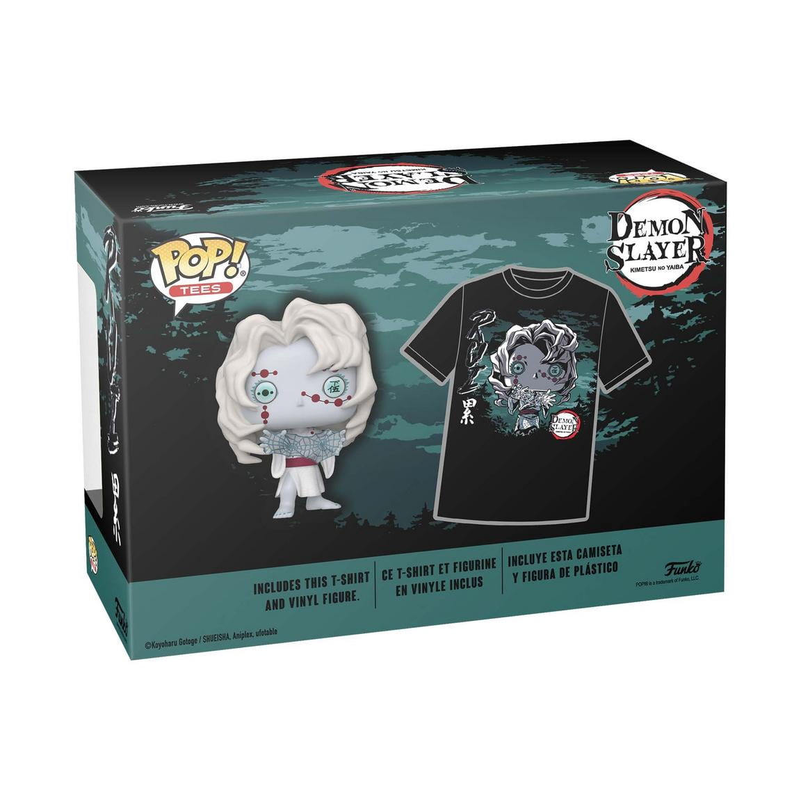Funko POP! and Tee: Demon Slayer: Kimetsu no Yaiba Rui Glow-in-the-Dark-Vinyl Figure and Unisex T-Shirt Exclusive