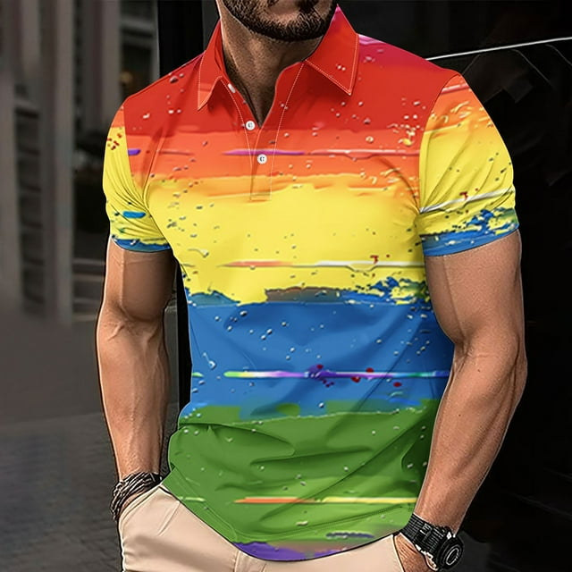 ZRGHAOYLQ Gradient Workout T Shirts Men Lightweight Short Sleeve Quick Dry Henley Shirts Loose Fit Gym Tees Moisture Wicking Athletic Performance Tops
