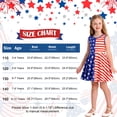 thumbnail image 3 of Benylion Girls 4th of July Dress Toddler American Flag Sundress Kids Patriotic Outfit for 6-7 Years, 3 of 7