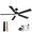 Black & Walnut Brown, variant on 52 Inch Smart Ceiling Fan with LED Lights Remote,Quite DC Motor,Voice Control via Alexa Google WIFI Phone,Outdoor Indoor Modern Ceiling Fans,Dimmable,for Bedroom Patio Porch,Gold and White Black