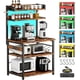thumbnail image 1 of Alacena de Almacenamiento de 5 Niveles, Estante de Cocina con Enchufes y 5 Ganchos，Estante de Microondas, Mueble Multiusos de Cocina, Sala, Oficina，Cafetería (80cm Más Ancho), 1 of 7