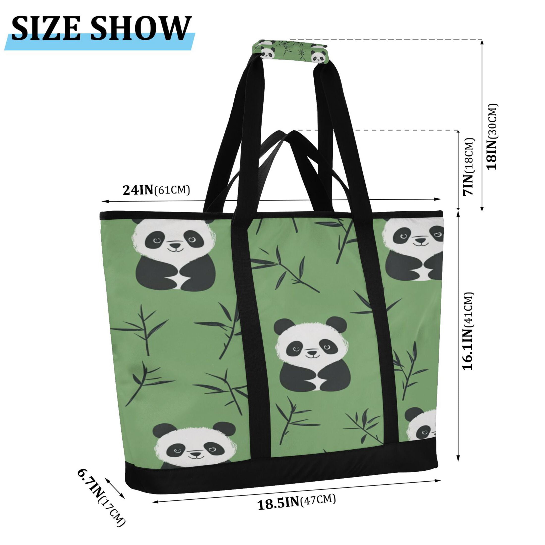 Large Hand-held Ice Pack Picnic Bag Insulation and Refrigeration Suitable for Shopping Picnics and Camping Super Cute Panda