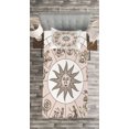 thumbnail image 3 of Ambesonne Astrology Quilted Bedspread Set 2 Pcs, Circle of Zodiac Sign, Twin Size, Pale Grey and White, 3 of 3