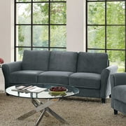 LifeStyle Solutions Mavrick Sofa in Dark Gray Microfiber Upholstery