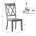 thumbnail image 6 of iNSPIRE Q Farmhouse Cross Back Transitional Side Chair, Antique Grey (Set of 2), 6 of 6