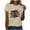 Beige, variant on WREESH Womens British Flag T-Shirt UK Gym Casual Short Sleeve Summer Tee Lightweight Top