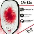 thumbnail image 6 of Franklin Sports Pickleball Paddle - Pilot Polypropylene Core Pickleball Racket - Official USA Pickleball (USAPA) Approved Pickleball Paddle - Lightweight Pro Racket - Red - 10mm Thick Core, 6 of 8