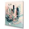 thumbnail image 2 of Designart "Soft Blue And Pinkd Minimal Mid Century Art I" Minimalism Canvas Wall Art, 2 of 5