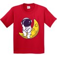 thumbnail image 3 of Inktastic Astronaut Sitting on the Moon Youth T-Shirt, 3 of 5