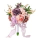 thumbnail image 2 of Ramo de rosas artificiales de 29 cm para novia, accesorios de fotografía para fiesta de bodas. rosa morado, 2 of 9