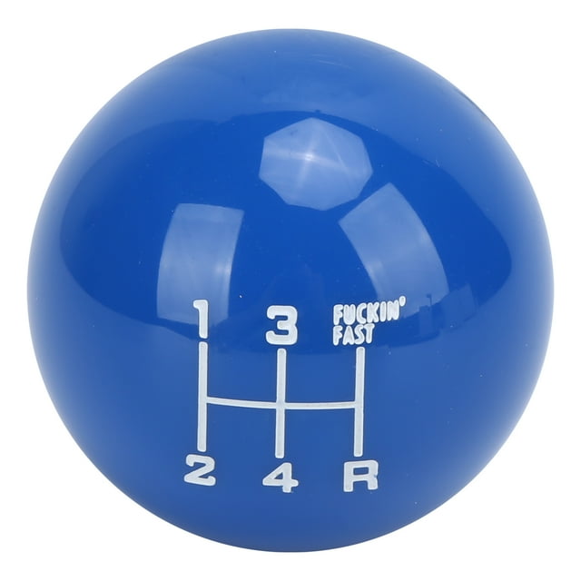 Rankomu 5 velocidades Cabezal de Palanca de Cambios Manual de 54 mm Resistente al Desgaste con 3 adaptadores de Acero de Repuesto para automóviles M12X1.25 MT (Negro/Blanco/Rojo/Azul)(Azul)