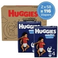 thumbnail image 2 of Nighttime Baby Diapers Size 4, 116 Ct, Huggies Overnites, 2 of 2
