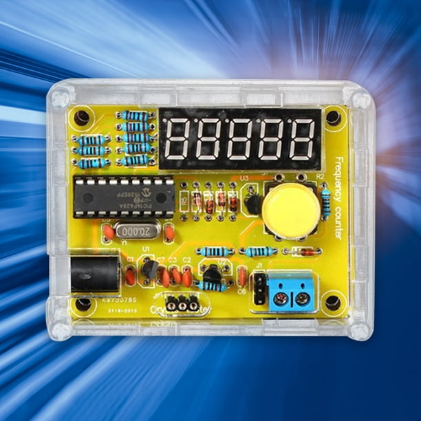 Probador contador frecuencia digital 1Hz-50MHz Oscilador cristal 5 dígitos con estuche carcasa