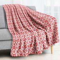 Fwttom Christmas Blanket, Xmas Series French Plush Fleece Blanket, Throw Blanket for Couch Home Office Nap Blanket